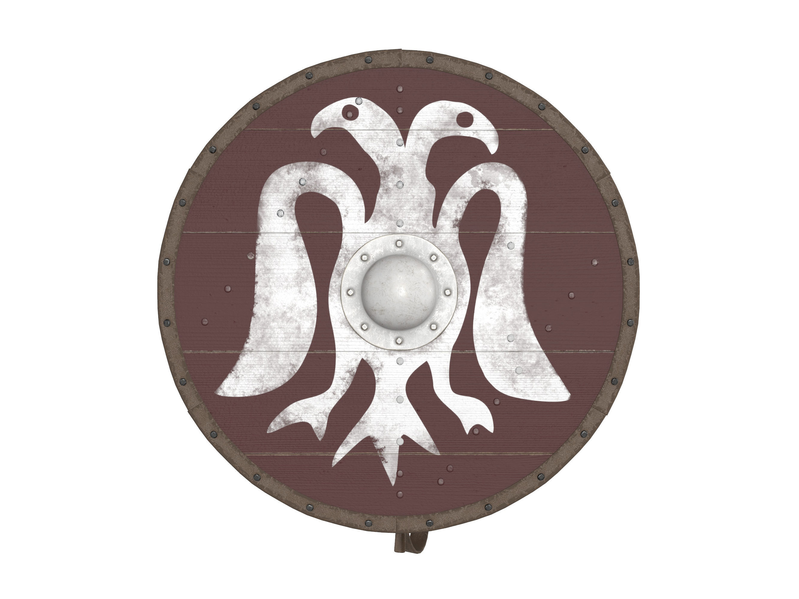 Viking Round Shield 1 3D model_2