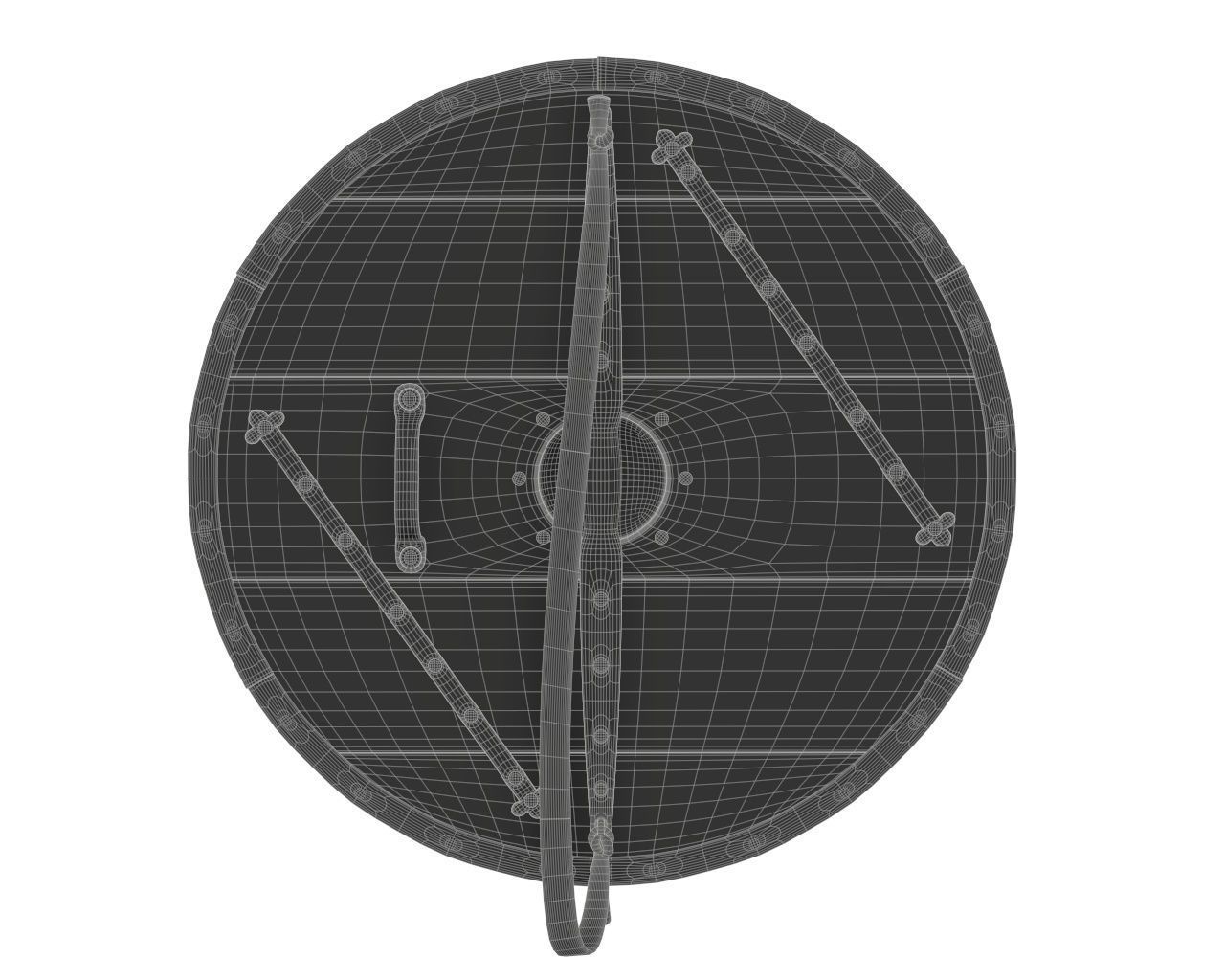 Viking Round Shield 1 3D model_5