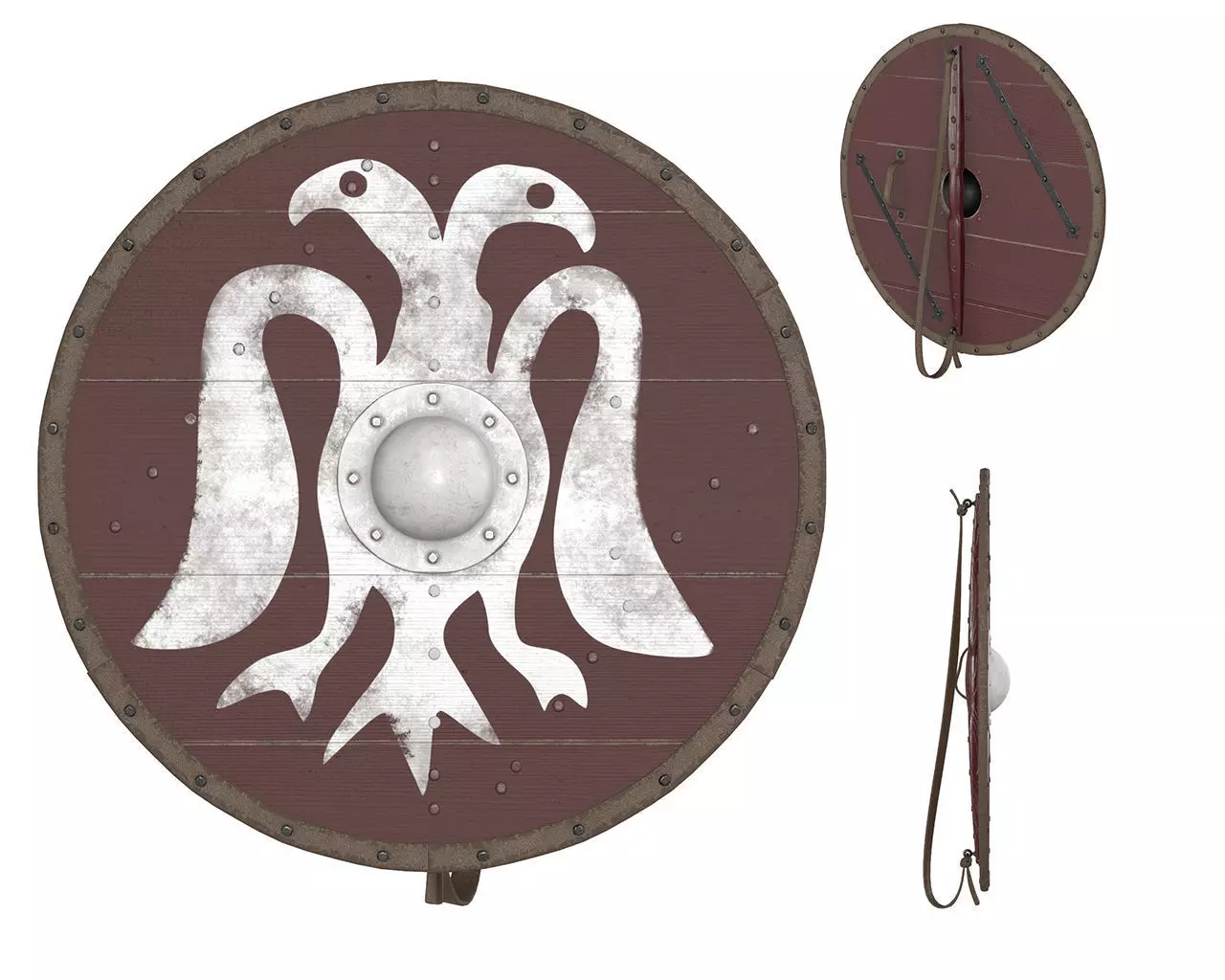 Viking Round Shield 1 3D model_0