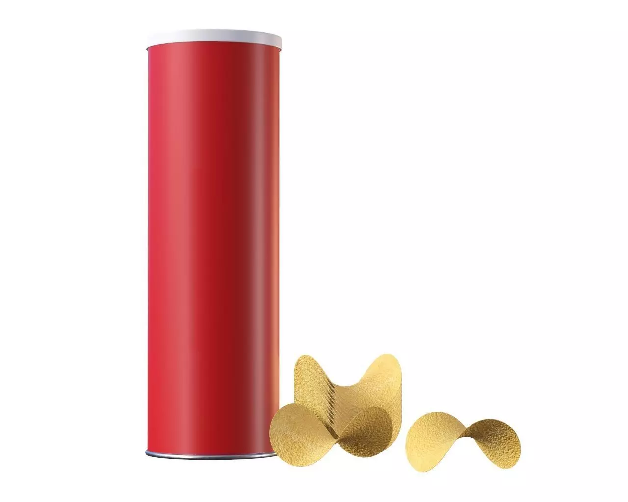 Tin Box Container Tube for Potato Crispy Chips 3D model_0