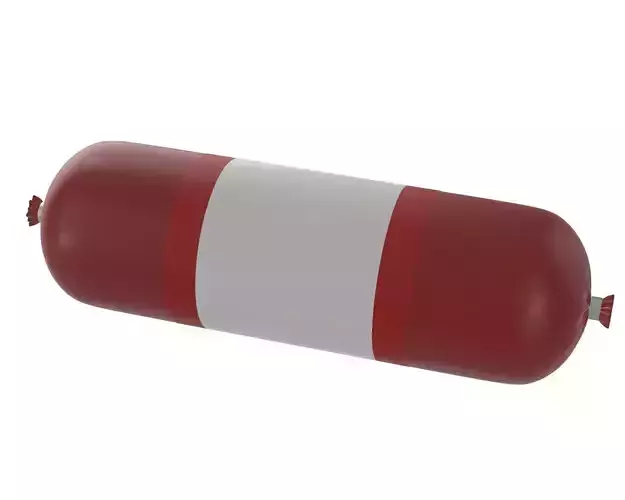 Sausage package with label