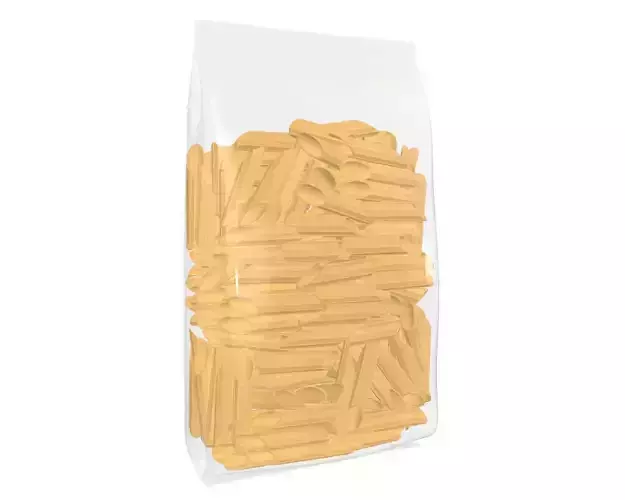 Pasta bag transparent plastic 3D model