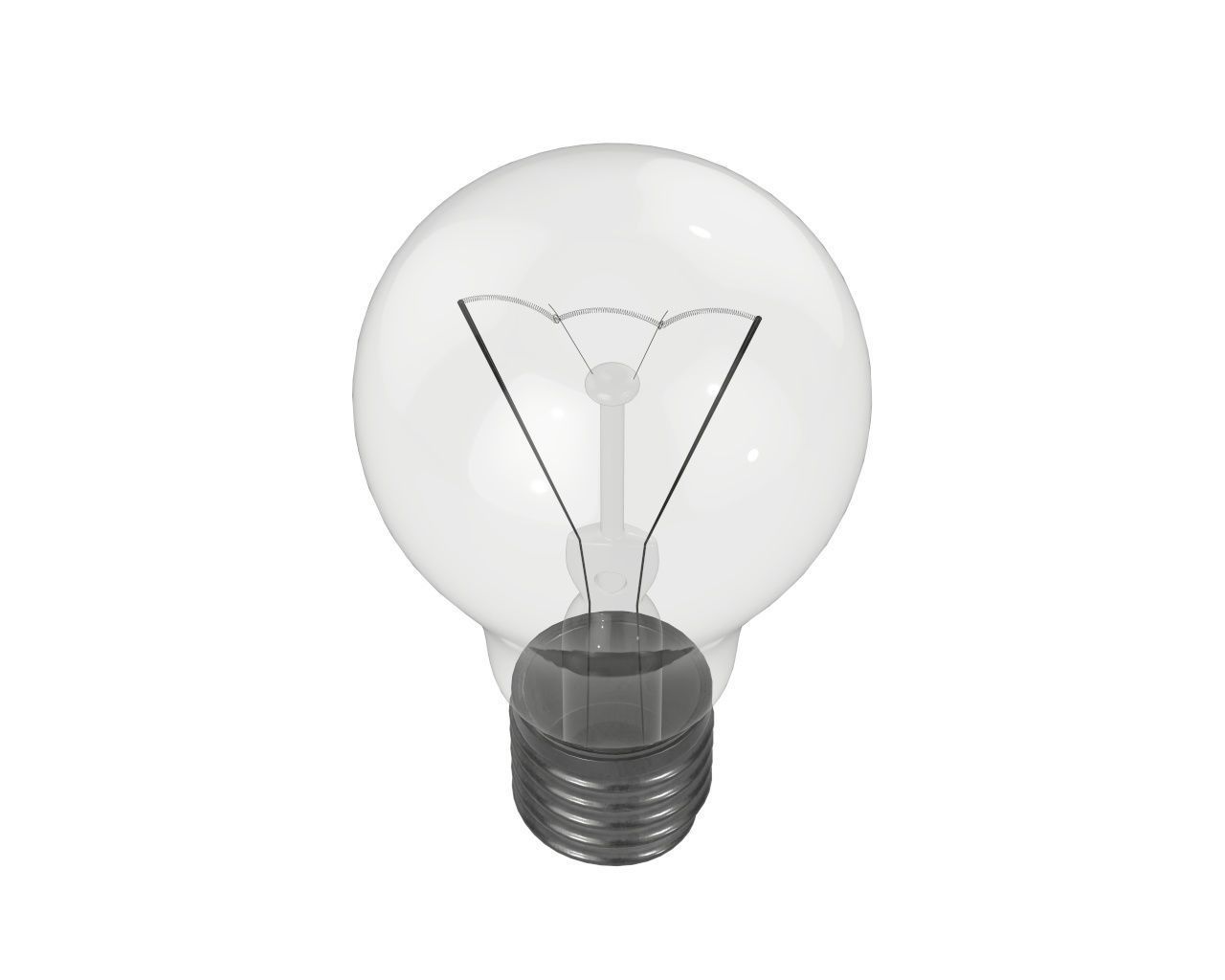 Incandescent light bulb 3D model_2