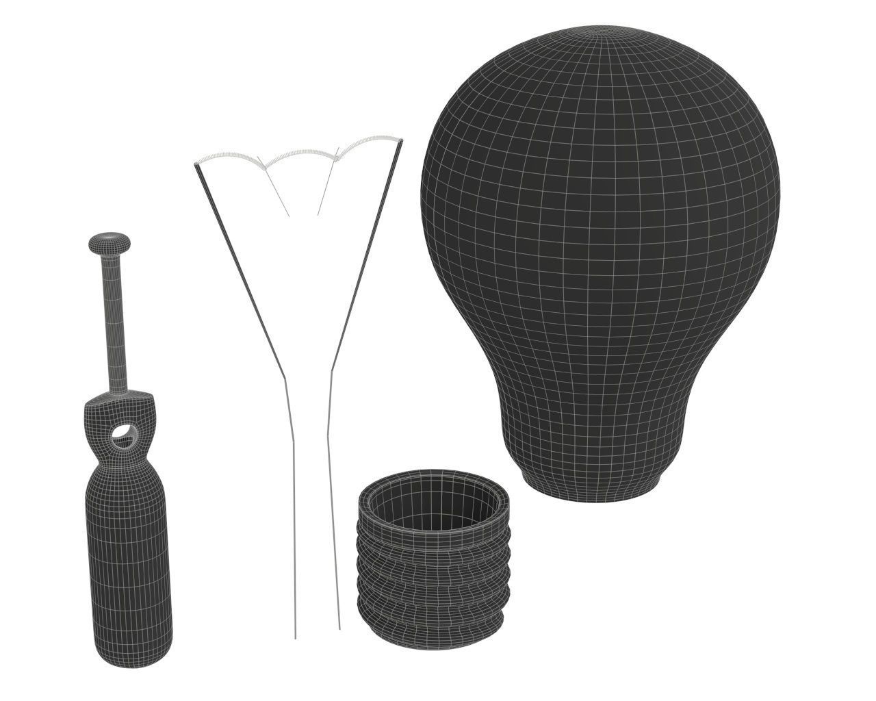 Incandescent light bulb 3D model_5