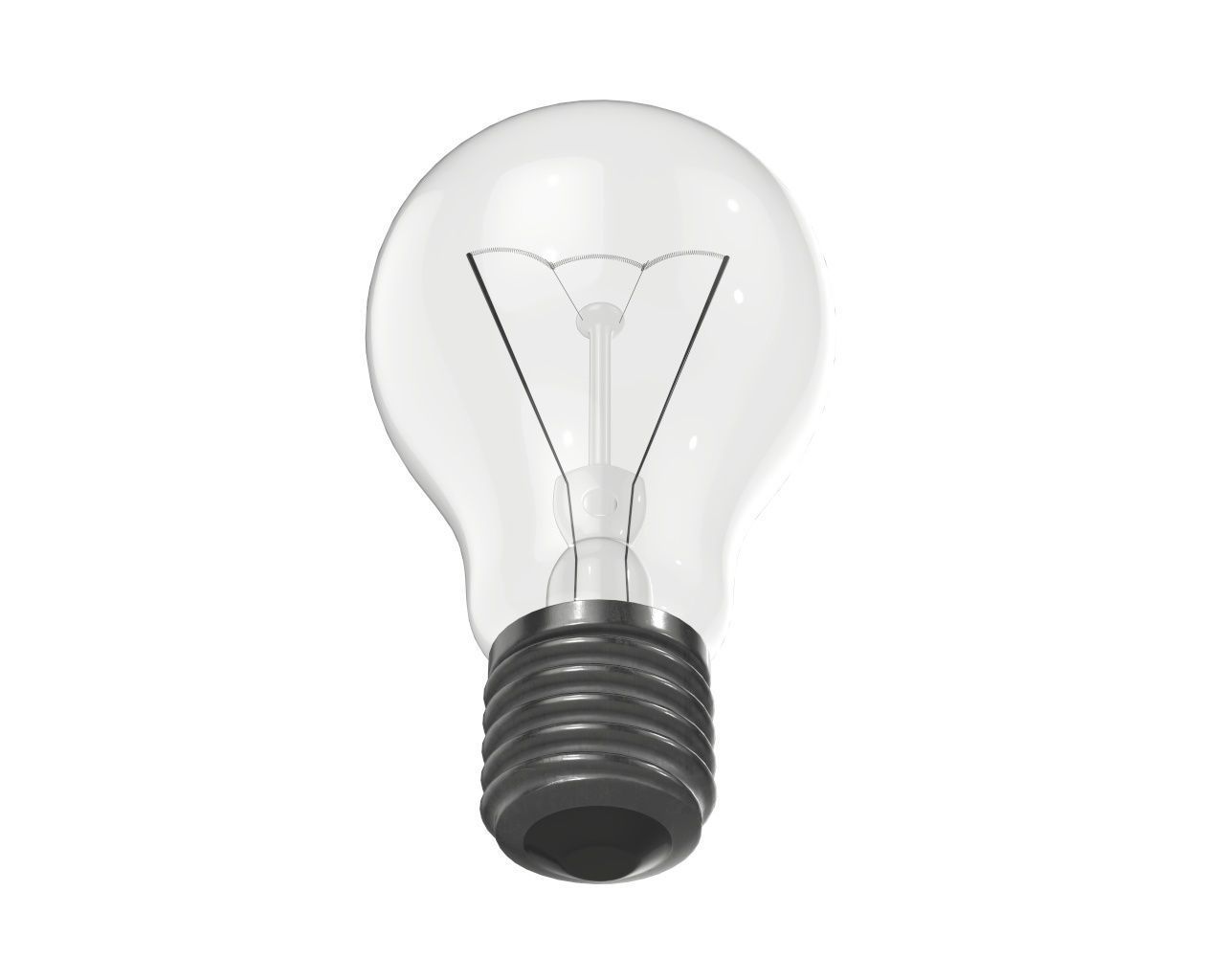 Incandescent light bulb 3D model_1