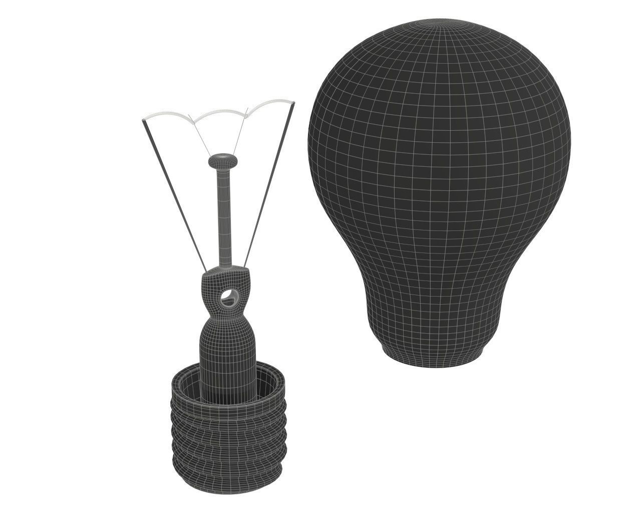Incandescent light bulb 3D model_4