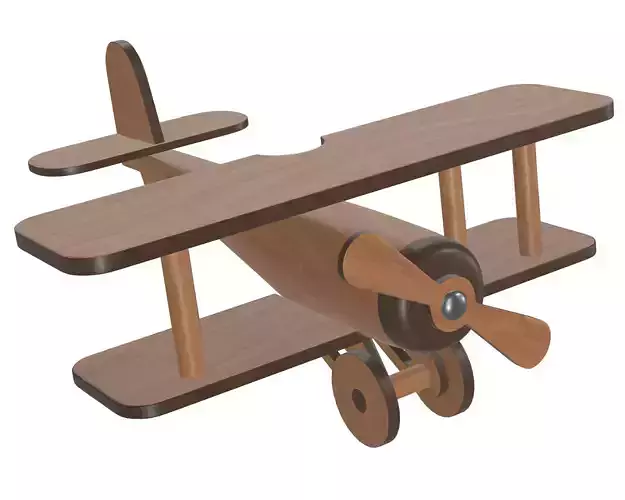 Children airplane made of wood