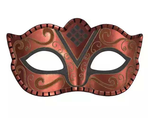 Carnival mask decorated with design 3D model