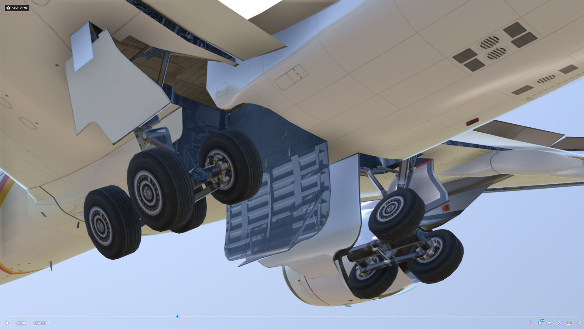 Airbus A350-900 Hong Kong B-LGA livery Low-poly 3D model_9