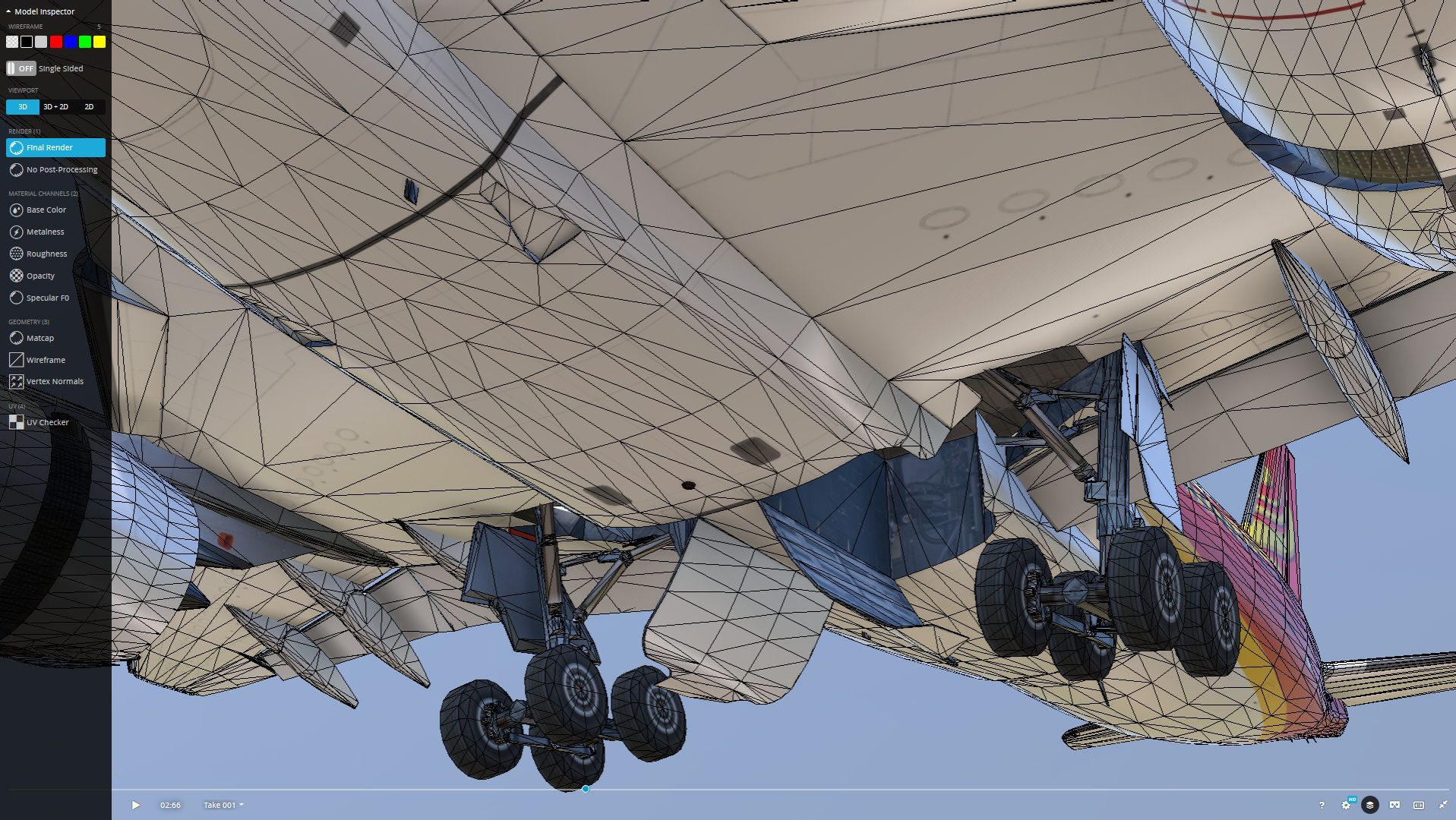 Airbus A350-900 Hong Kong B-LGA livery Low-poly 3D model_17