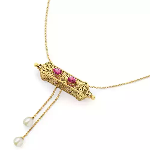 Asher Ornate Bar Necklace