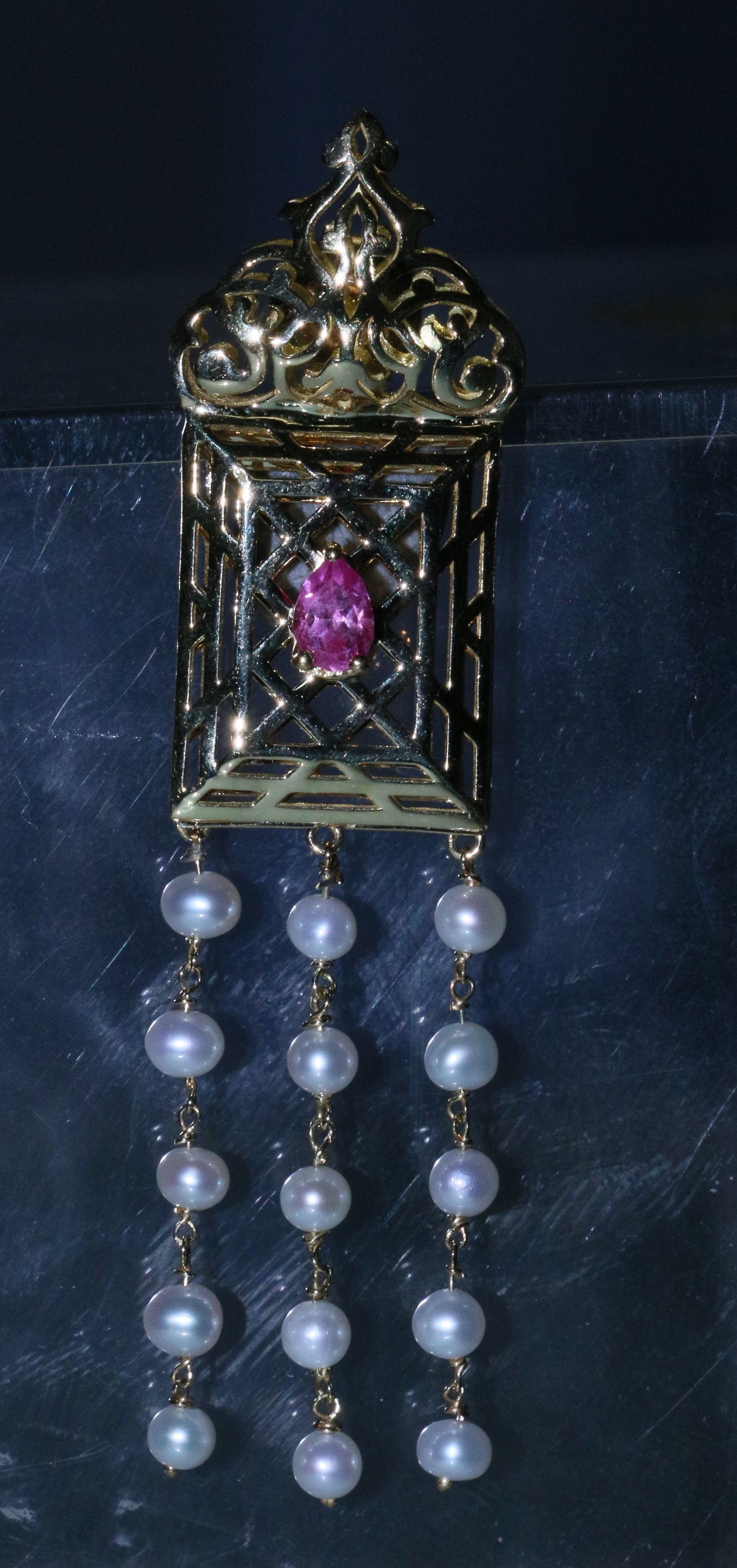 Asher Ornate Lawn Drop Earrings 3D print model_8