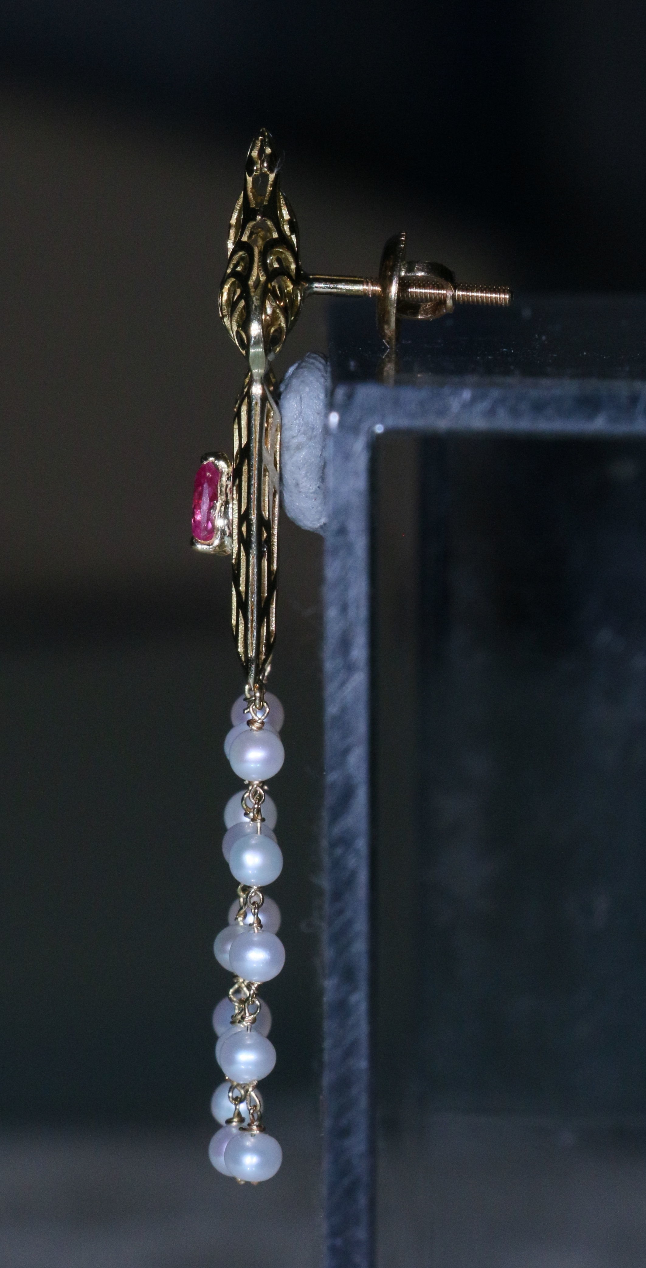 Asher Ornate Lawn Drop Earrings 3D print model_10