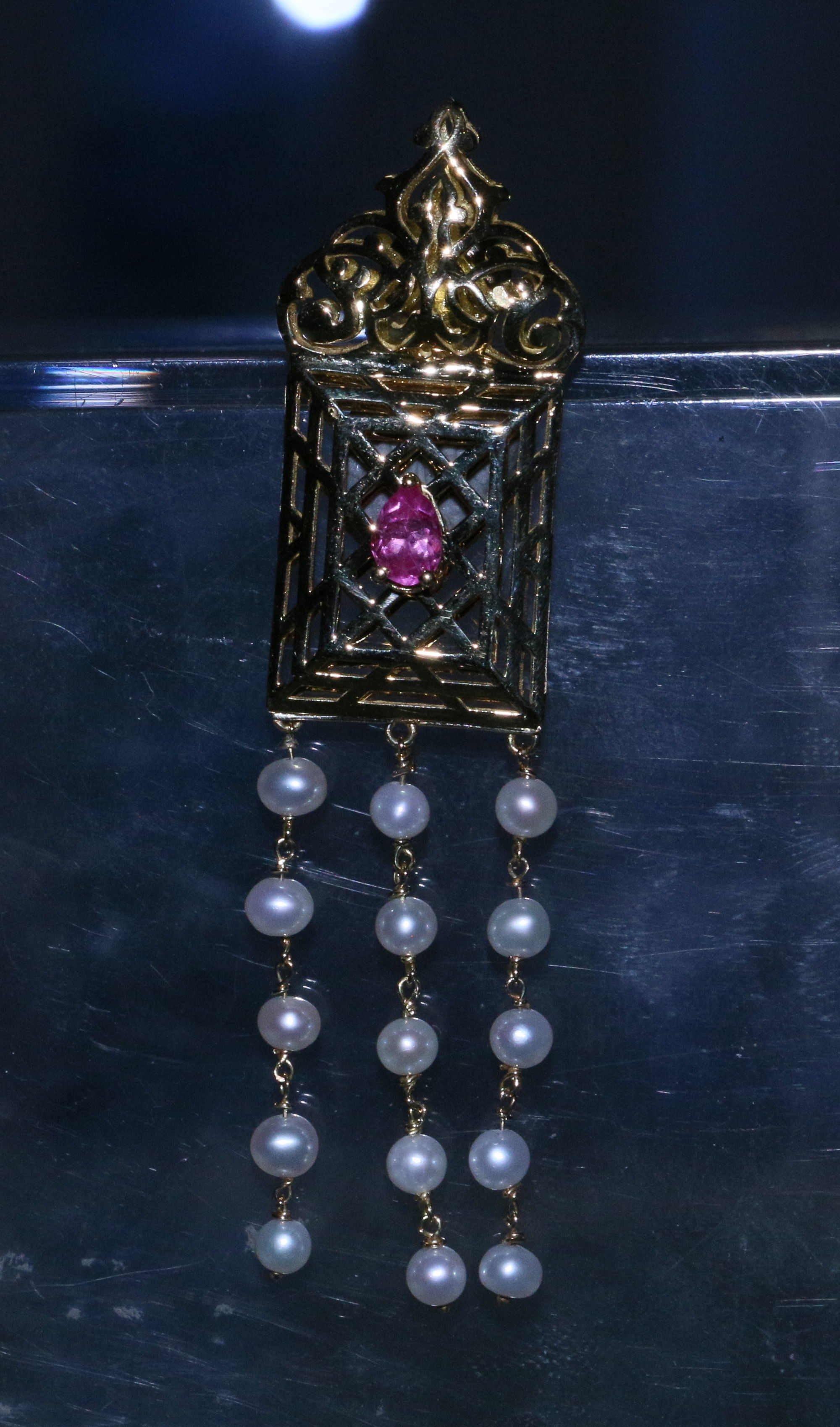 Asher Ornate Lawn Drop Earrings 3D print model_7