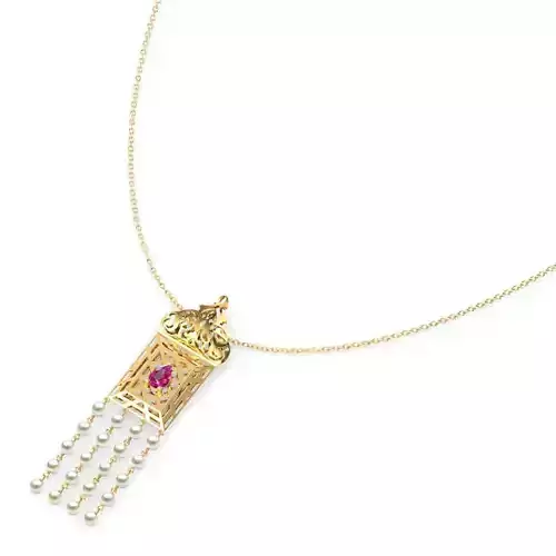 Asher Ornate Lawn Necklace 3D print model