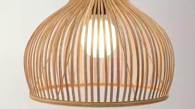 Bamboo lamp Odeon Light Alamo 3D model