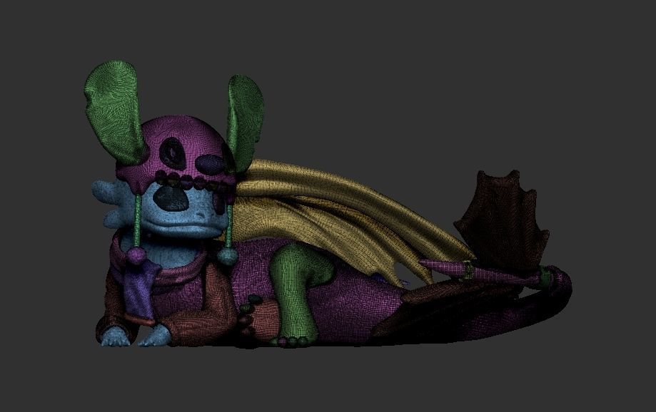 Toothless stitch 3D print model_11