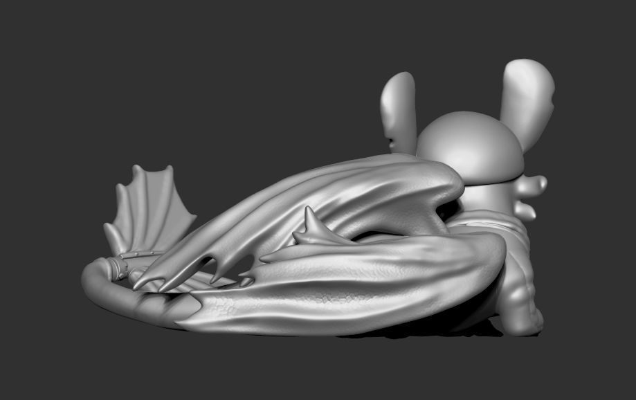 Toothless stitch 3D print model_8
