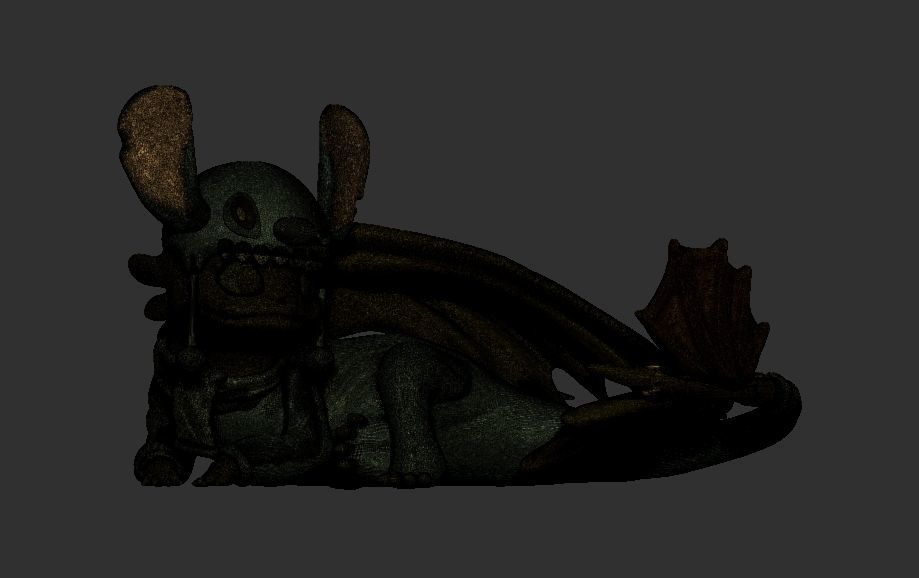 Toothless stitch 3D print model_13