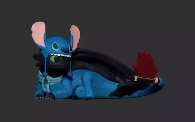 Toothless stitch 3D print model