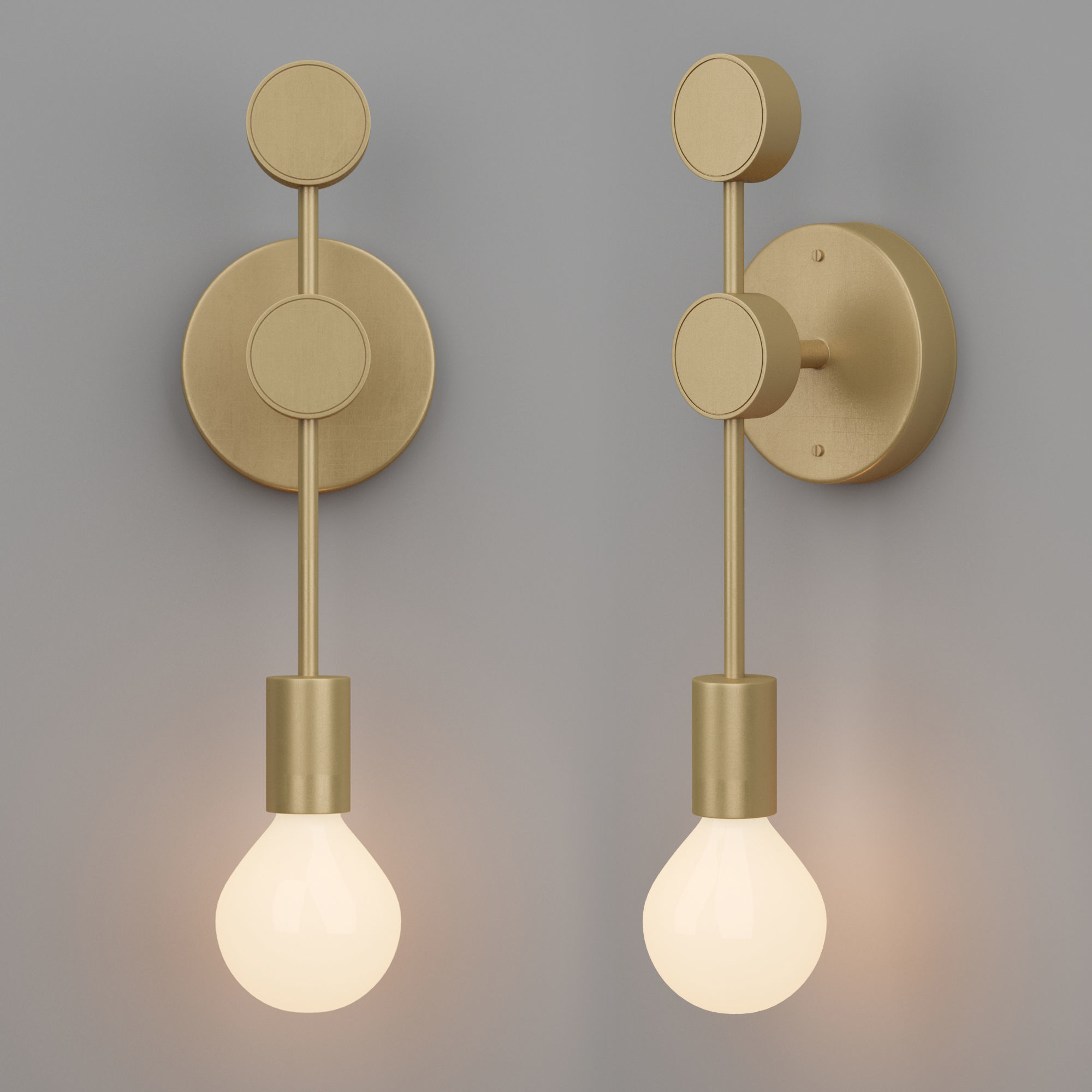 Simone Single Sconce 3D model_2