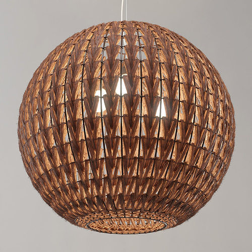 Spherical wicker chandelier  Odeon Light Keni 3D model