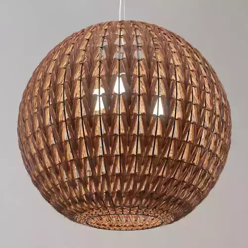 Spherical wicker chandelier  Odeon Light Keni 3D model