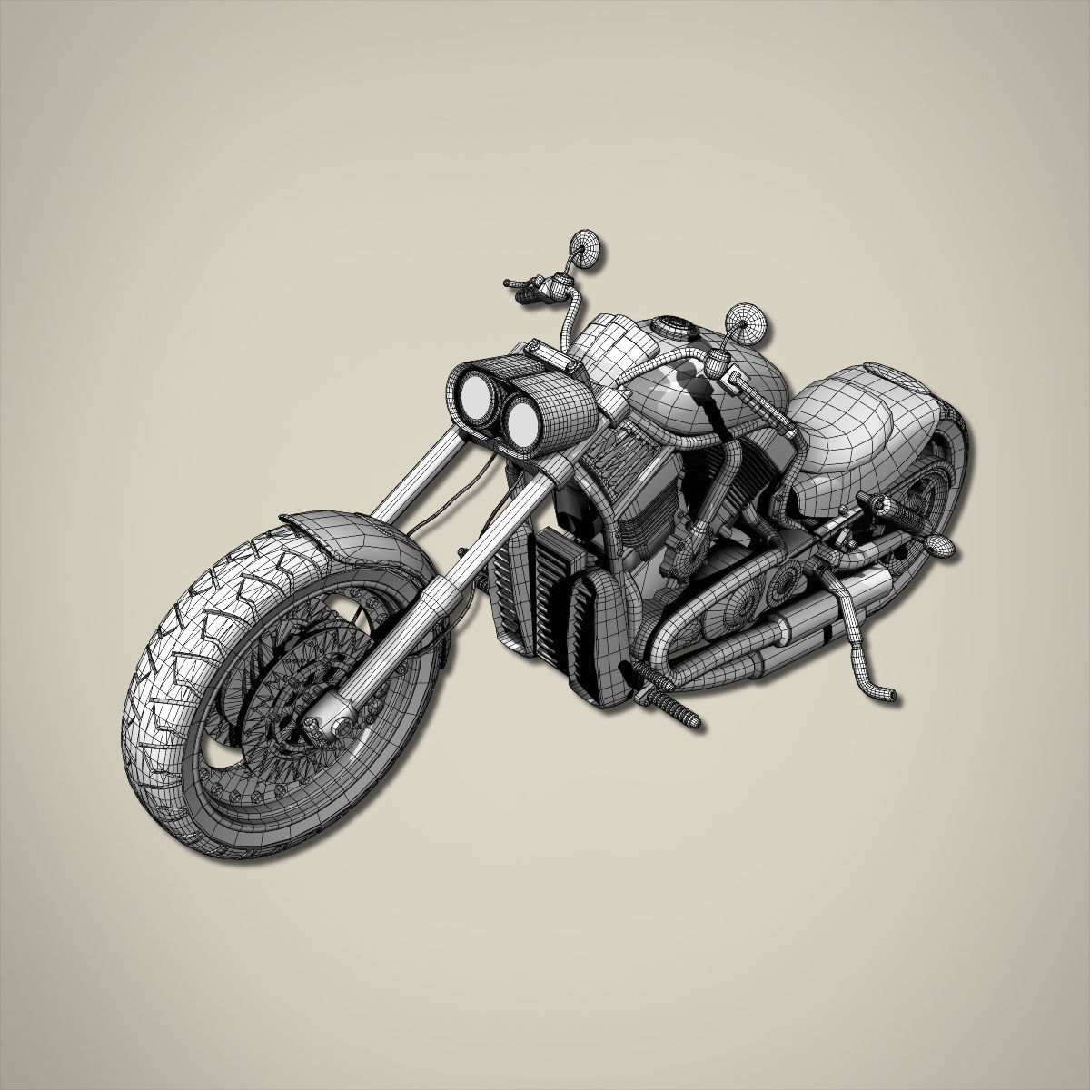 Motorcycle harley-davidson harley-davidson harley-davidson ha... 3D model_10