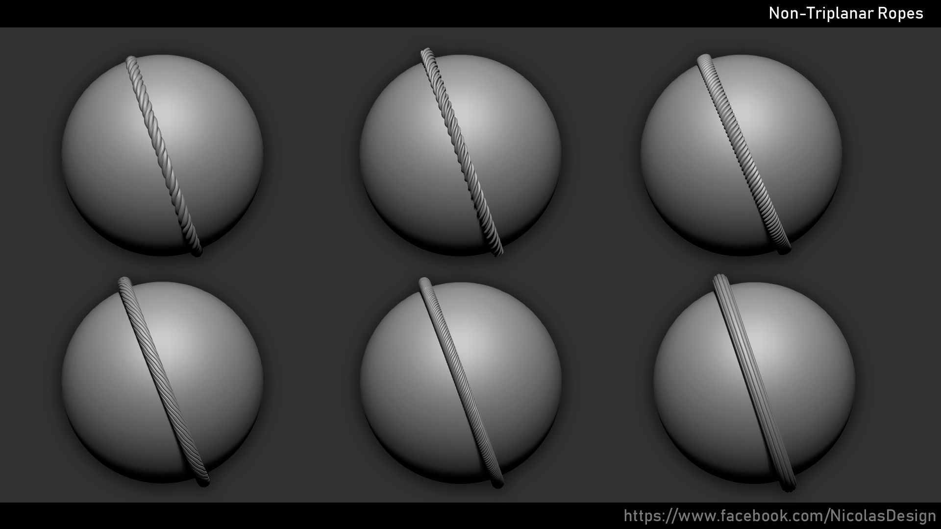 Zbrush - Ropes IMM Brush and Meshes 3D model_3