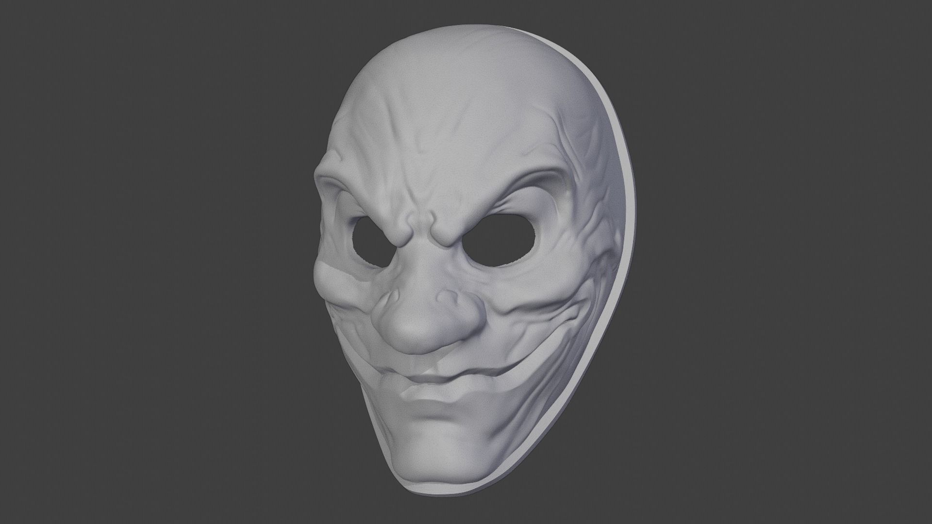 The While Death mask 3D print model_1