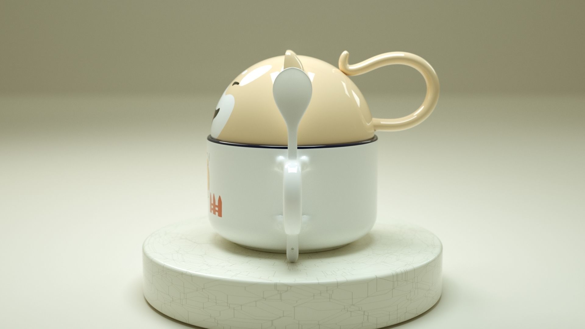 Cute Doggy Cup 3D model_7