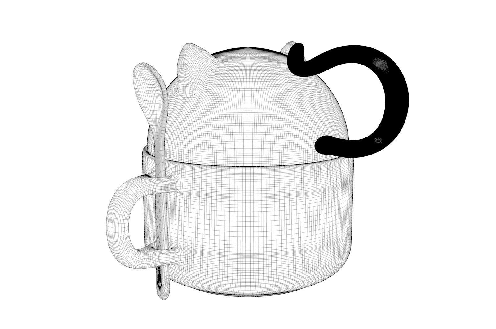 Cute Doggy Cup 3D model_14