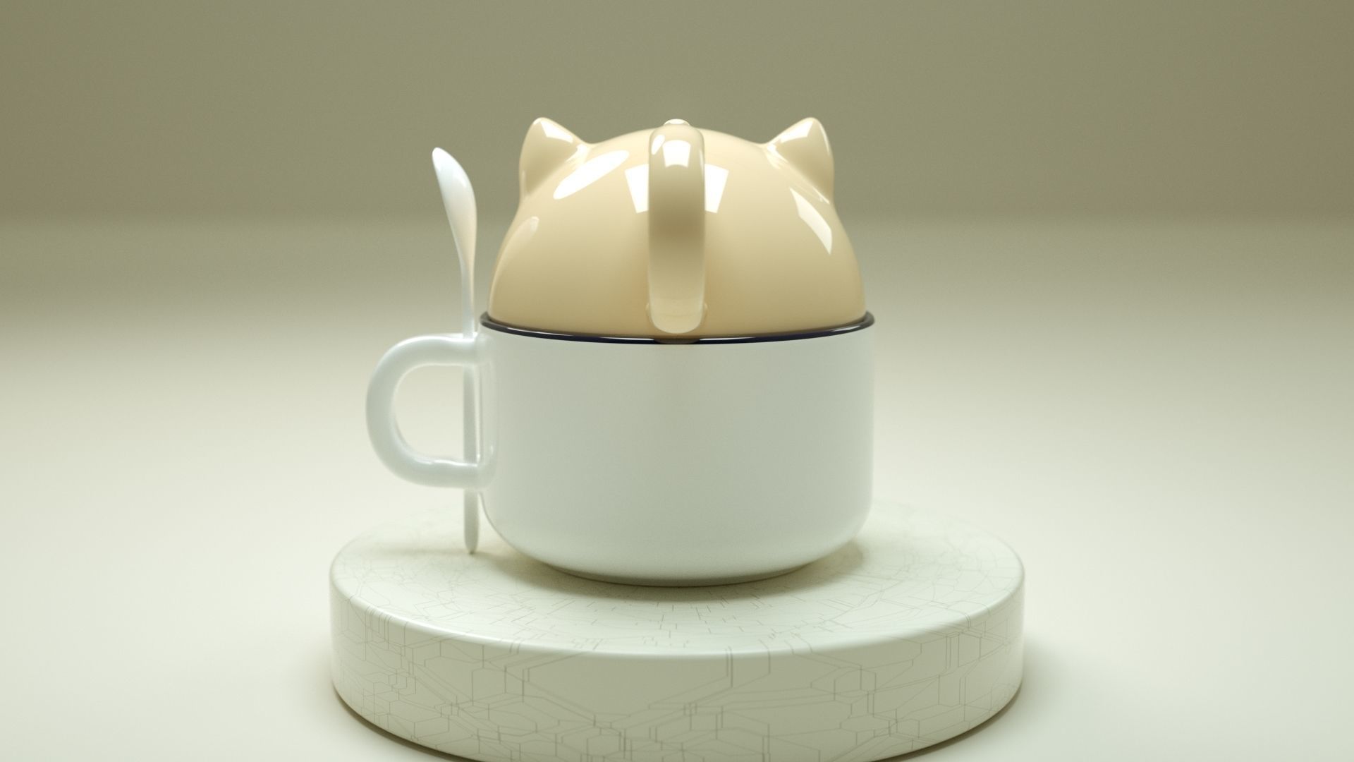 Cute Doggy Cup 3D model_5