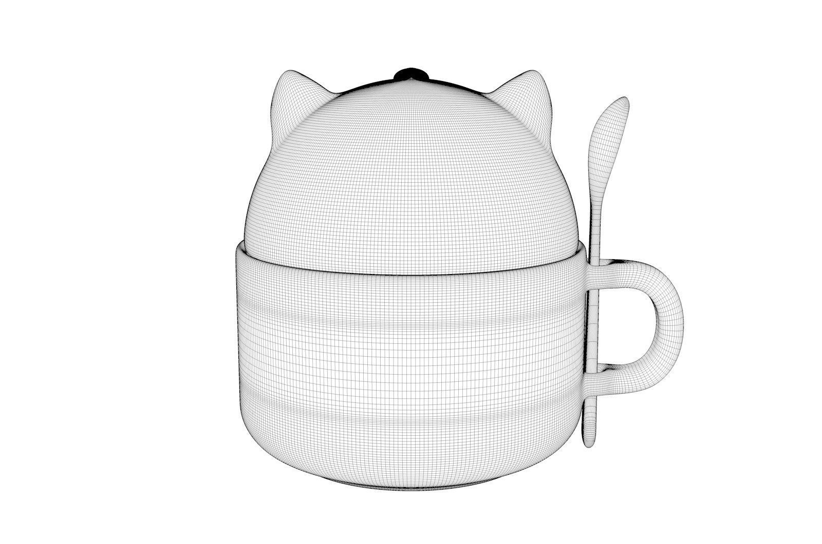 Cute Doggy Cup 3D model_9