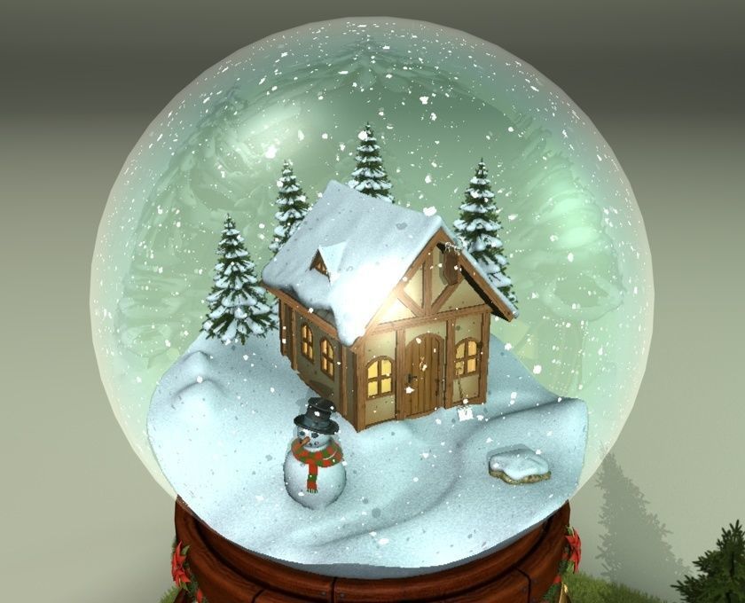 Glass Snow Ball 3D model_5