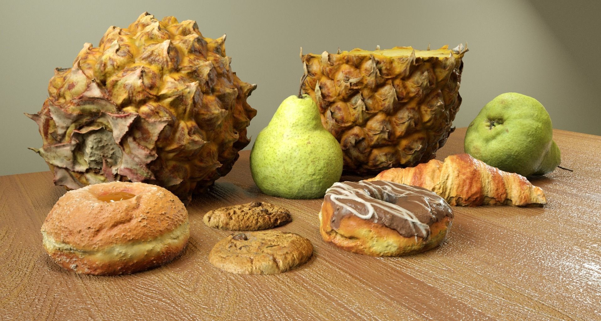 6 3D Scanned Food Objects 3D model_3