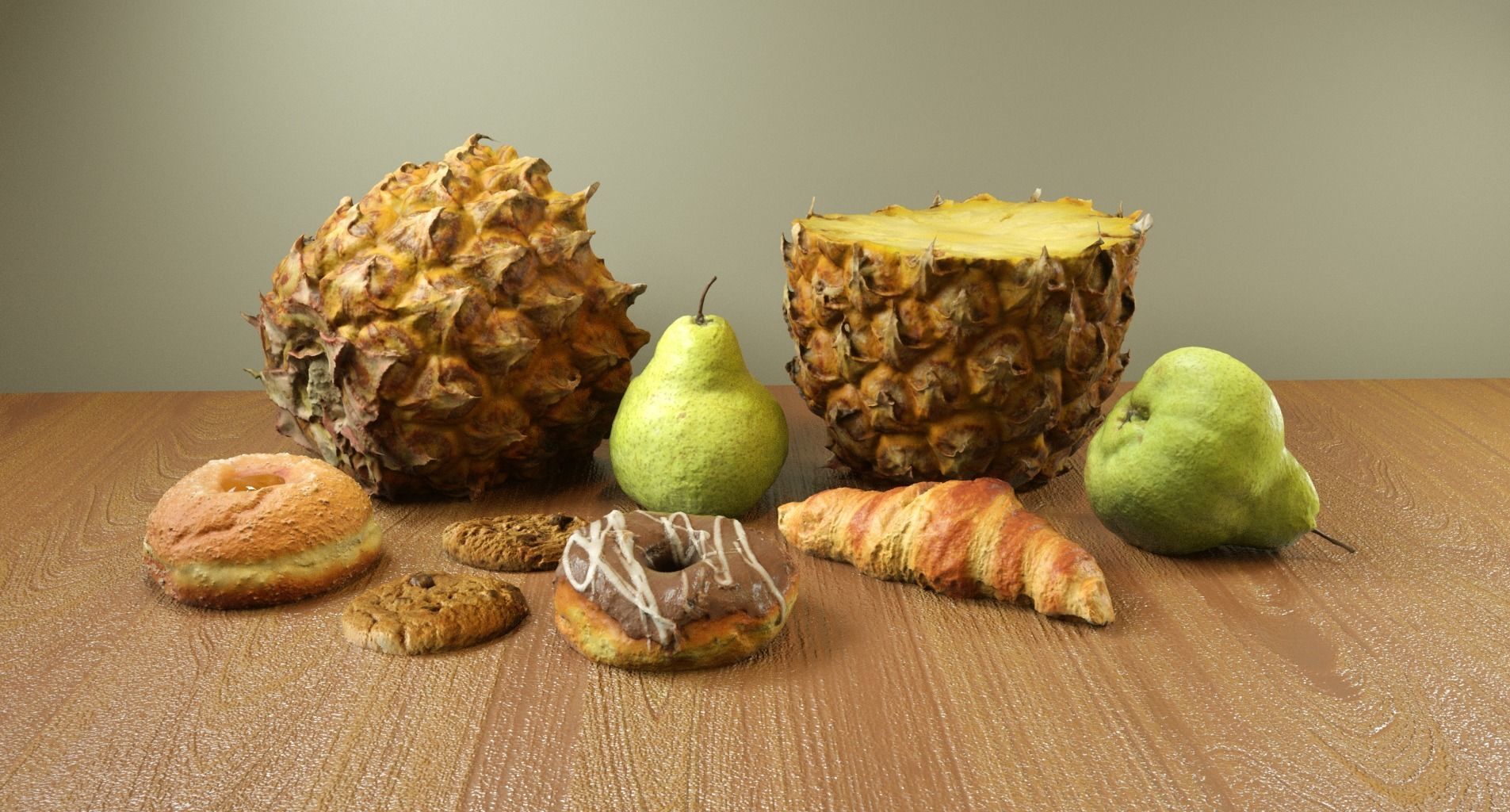 6 3D Scanned Food Objects 3D model_2