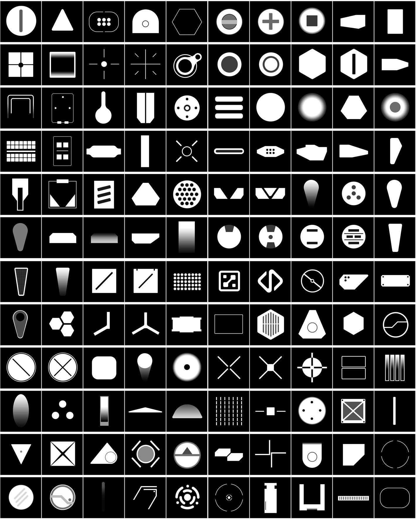 120 Industrial Zbrush Alphas - ULTIMATE PACK Texture_2