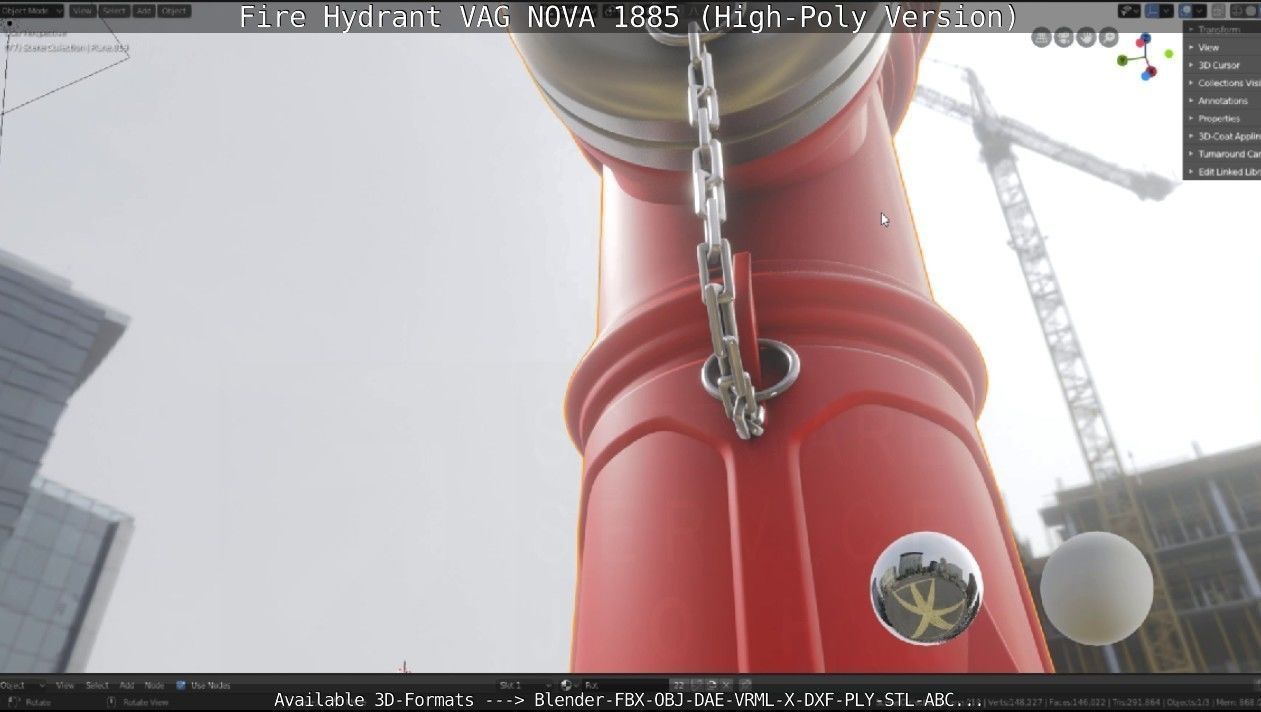 Fire Hydrant VAG NOVA 1885 - High-Poly Version 3D model_49