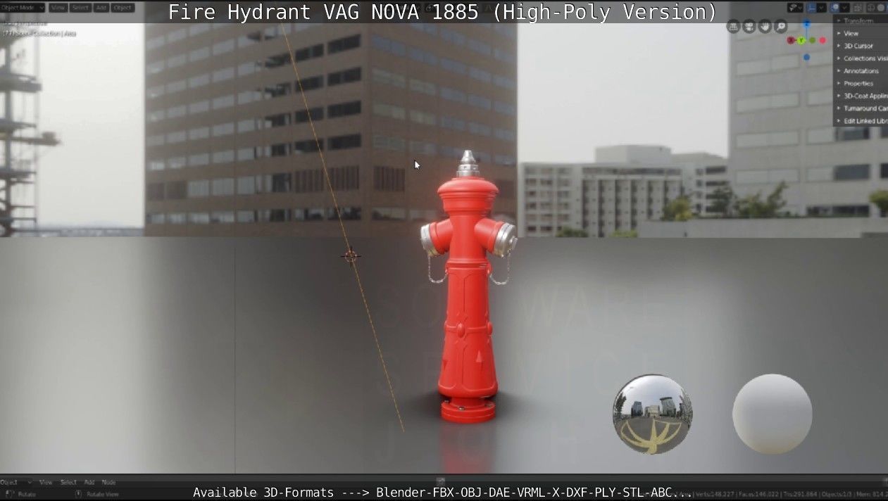 Fire Hydrant VAG NOVA 1885 - High-Poly Version 3D model_63