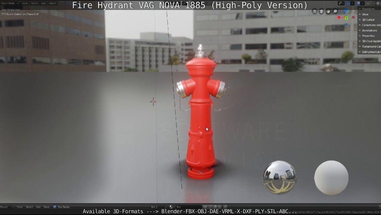 Fire Hydrant VAG NOVA 1885 - High-Poly Version 3D model_53
