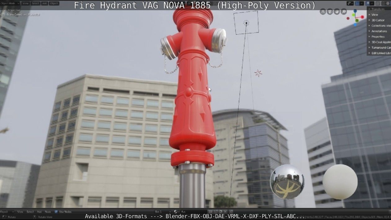 Fire Hydrant VAG NOVA 1885 - High-Poly Version 3D model_41