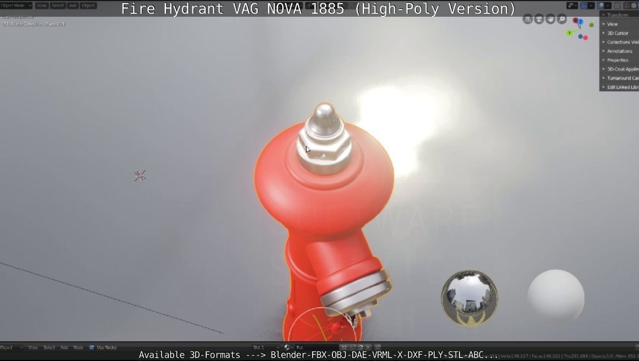 Fire Hydrant VAG NOVA 1885 - High-Poly Version 3D model_92