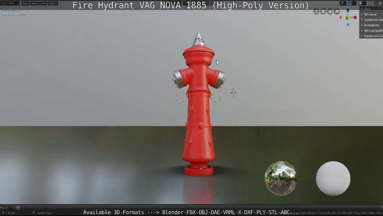Fire Hydrant VAG NOVA 1885 - High-Poly Version 3D model_100