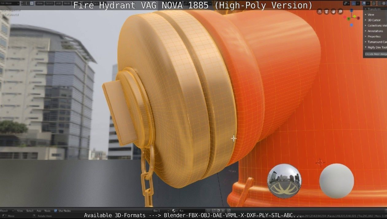 Fire Hydrant VAG NOVA 1885 - High-Poly Version 3D model_58