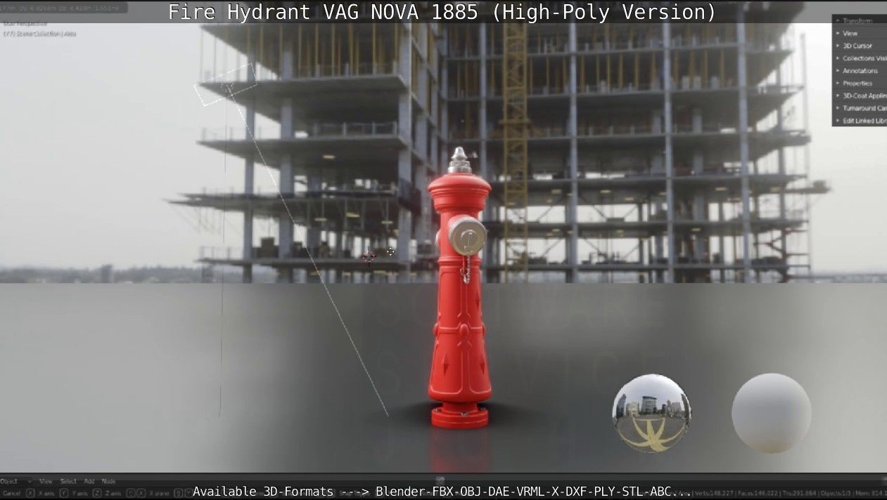 Fire Hydrant VAG NOVA 1885 - High-Poly Version 3D model_64