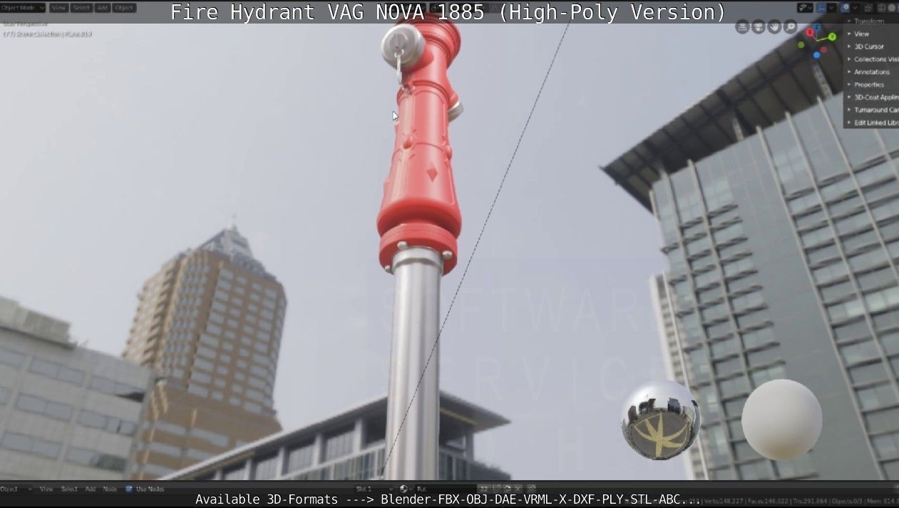 Fire Hydrant VAG NOVA 1885 - High-Poly Version 3D model_46