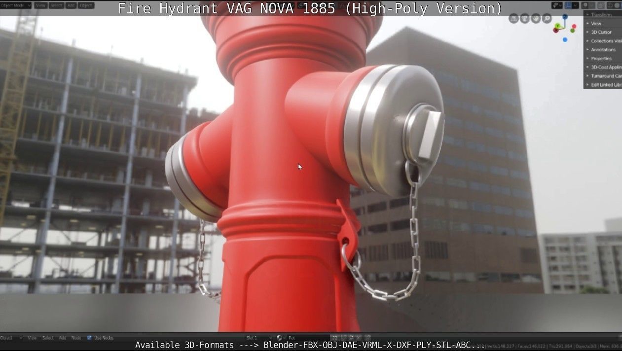 Fire Hydrant VAG NOVA 1885 - High-Poly Version 3D model_21