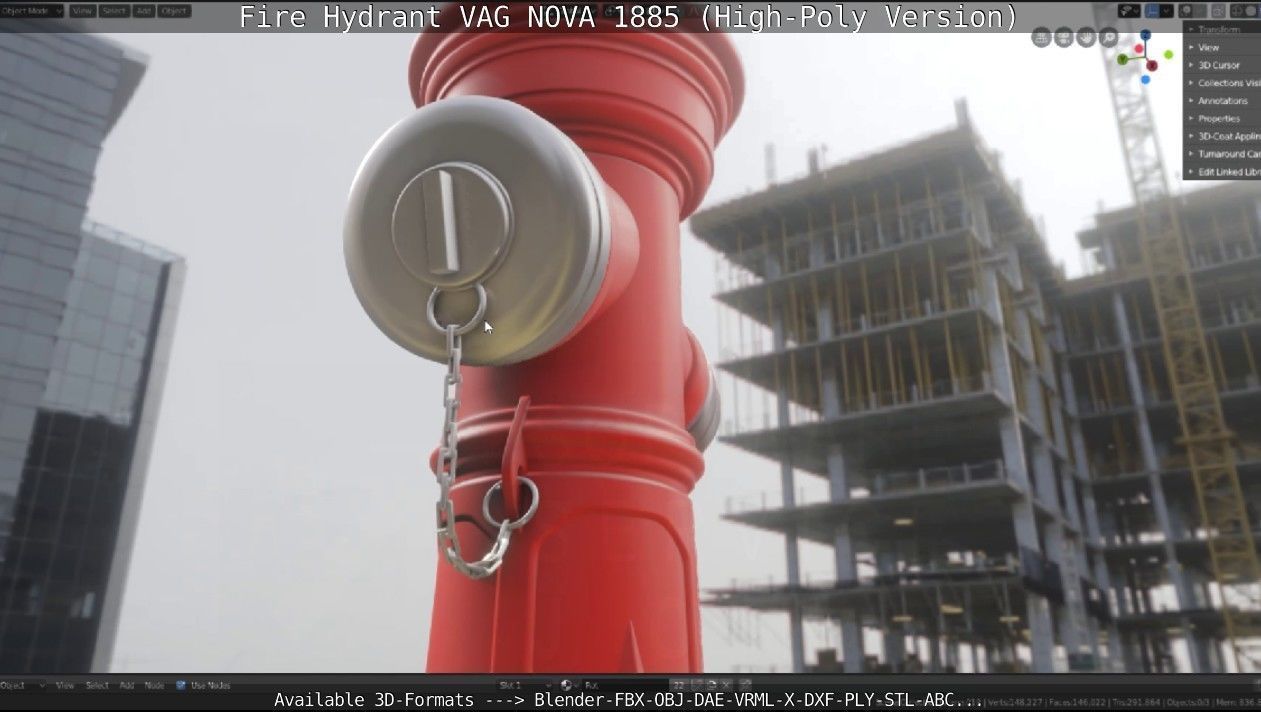 Fire Hydrant VAG NOVA 1885 - High-Poly Version 3D model_24