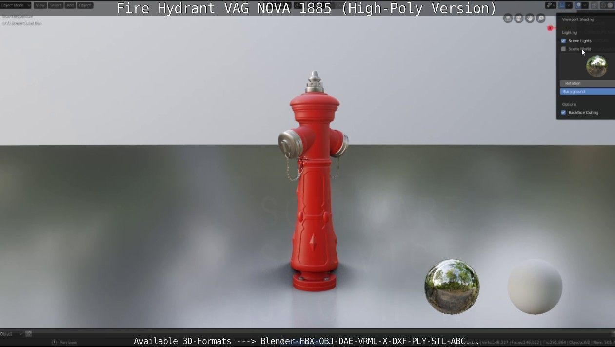 Fire Hydrant VAG NOVA 1885 - High-Poly Version 3D model_89